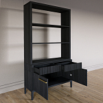 Стеллаж Primo с ящиками Черный дуб  варинант исполнения - 7 | Loft Concept в Казани