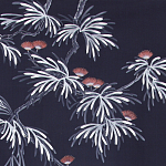 Обои ручная роспись Silk Tree Special Colourway on Empire Blue dyed silk варинант исполнения - 2 | Loft Concept в Казани