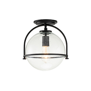 Потолочный светильник с прозрачным стеклянным шаром с эффектом пузырьков Hinkley