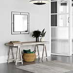 Настенное зеркало квадратной формы в черной металлической раме CORNER MIRROR BLACK варинант исполнения - 1 | Loft Concept в Казани