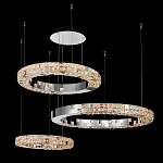 Люстра из 3-х колец с мозаичным хрустальным оформлением Sparks of Crystal варинант исполнения - 3 | Loft Concept в Казани