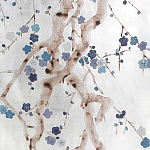 Обои ручная роспись Plum Blossom Hokusai on Tarnished Silver gilded paper варинант исполнения - 2 | Loft Concept в Казани