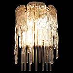 Бра с эффектом стекающего стекла и прозрачными трубками Textured Glass варинант исполнения - 3 | Loft Concept в Казани