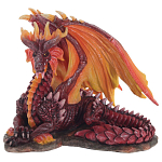 Декоративная статуэтка Дракон Красный Red Dragon with Orange Wings Statuette варинант исполнения - 1 | Loft Concept в Казани