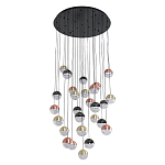 Люстра каскадная с черным круглым основанием 27 подвесов Celestial Waltz варинант исполнения - 2 | Loft Concept в Казани