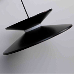 Бра черного цвета с двойным абажуром в форме конусов Obsidian Touch варинант исполнения - 3 | Loft Concept в Казани