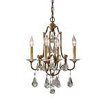 Люстра с 4-мя лампами и стеклянными подвесками в классическом стиле Feiss варинант исполнения - 1 | Loft Concept в Казани