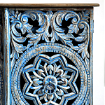 Комод с резным фасадом Blue Carved Chest of Drawers варинант исполнения - 3 | Loft Concept в Казани