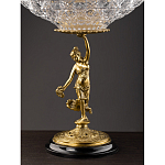 Чаша стеклянная прозрачная на бронзовой подставке с фигуркой девушки Eden Garden варинант исполнения - 6 | Loft Concept в Казани