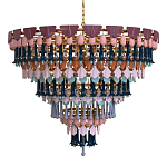 Люстра круглая с декором из разноцветных элементов в виде листьев Changing Seasons варинант исполнения - 4 | Loft Concept в Казани