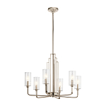  Люстра с прозрачными рифлеными цилиндрическими плафонами Kichler варинант исполнения - 22 | Loft Concept в Казани