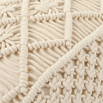 Чехол на подушку с макраме бежевого цвета Macrame варинант исполнения - 2 | Loft Concept в Казани