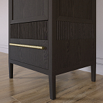 Узкий Шкаф Primo с 2 выдвижными ящиками Темный орех варинант исполнения - 4 | Loft Concept в Казани