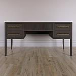 Большой Рабочий стол Primo с 5 выдвижными ящиками Темный орех варинант исполнения - 1 | Loft Concept в Казани