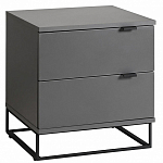Тумба прикроватная цвета графит с ящиками Strict Lines варинант исполнения - 1 | Loft Concept в Казани