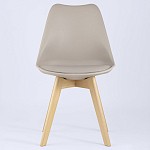 Стул с основой из пластика и мягким сиденьем Arvika Beige варинант исполнения - 3 | Loft Concept в Казани