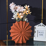 Ваза керамическая в виде круглой терракотовой морской раковины Galapagos варинант исполнения - 3 | Loft Concept в Казани