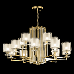 Люстра многоярусная с 15-ю цилиндрическими плафонами из стекла Laurent варинант исполнения - 3 | Loft Concept в Казани