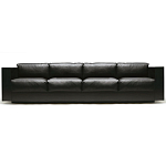 Дизайнерский кожаный диван черный Poltronova Saratoga Sofa варинант исполнения - 3 | Loft Concept в Казани