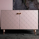 Дизайнерский комод розовый с фактурным фасадом Tiles варинант исполнения - 1 | Loft Concept в Казани