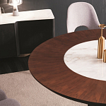 Обеденный стол круглый на чёрном фигурном основании Bosnia dinning table  варинант исполнения - 1 | Loft Concept в Казани