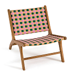 Кресло низкое из массива тика Barbados варинант исполнения - 2 | Loft Concept в Казани