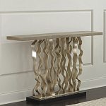 Консоль с прямоугольной столешницей и фактурным основанием Waves варинант исполнения - 1 | Loft Concept в Казани