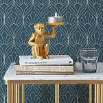 Подсвечник золотая обезьяна с блюдцем Golden Monkey варинант исполнения - 1 | Loft Concept в Казани