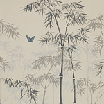 Обои ручная роспись Distant Bamboo Special Colourway on white dyed paper варинант исполнения - 2 | Loft Concept в Казани