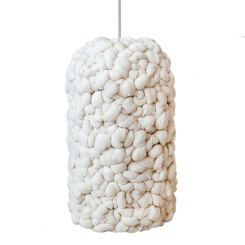 Вязаный Светильник Wool Knitted Lamp Elongated Shape Бежевый Вязаный Светильник Wool Knitted Lamp Elongated Shape Бежевый в Казани | Loft Concept
