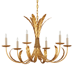 Люстра золотая с декором в виде перьев Bunch of Feathers варинант исполнения - 3 | Loft Concept в Казани