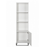 Стеллаж книжный белый с 3-мя открытыми полками и дверкой Strict Lines варинант исполнения - 2 | Loft Concept в Казани