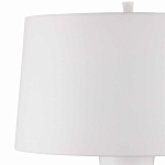 Торшер белый с тканевым абажуром на деревянном основании Graceful Silhouette варинант исполнения - 2 | Loft Concept в Казани