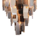 Люстра с многослойными стеклянными панелями янтарного и дымчатого цвета Textured Glass Chandelier варинант исполнения - 2 | Loft Concept в Казани