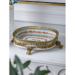 Чаша с цветочным орнаментом на бронзовых ножках Eden Garden варинант исполнения - 3 | Loft Concept в Казани