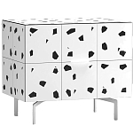 Тумба белая с рисунком Grande Graphspots варинант исполнения - 1 | Loft Concept в Казани