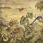 Обои ручная роспись Le Brésil Amarelo Deep Rich Gold варинант исполнения - 3 | Loft Concept в Казани