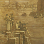 Обои ручная роспись Views of Italy Sepia варинант исполнения - 1 | Loft Concept в Казани