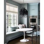 Люстра черная с несколькими ярусами деревянных палочек Bright Wooden Chandelier варинант исполнения - 5 | Loft Concept в Казани