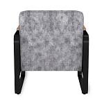 Кресло серый велюр с жесткими подлокотниками на полозьях Ashton варинант исполнения - 4 | Loft Concept в Казани