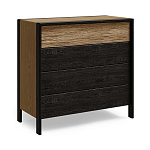 Комод 4 ящика с подсветкой на рельефном фасаде Warm Industrial варинант исполнения - 2 | Loft Concept в Казани