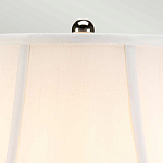 Настольная лампа с фарфоровым основанием с декоративным орнаментом и белым абажуром на темной круглой подставке Elstead Lighting варинант исполнения - 12 | Loft Concept в Казани