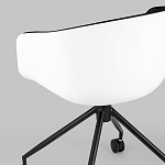 Офисное кресло из пластика с мягким сиденьем Eggshell Black варинант исполнения - 8 | Loft Concept в Казани