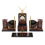 Настольный письменный набор из лемезита и змеевика с декором в виде Орла в подарочной упаковке Successful Leader варинант исполнения - 1 | Loft Concept в Казани