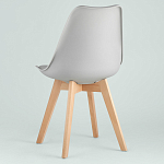 Стул с основой из пластика и мягким сиденьем Arvika Grey варинант исполнения - 4 | Loft Concept в Казани