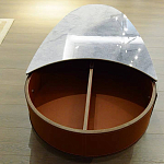 Дизайнерский журнальный стол овальной формы с открывающейся столешницей Caleb Coffee Table варинант исполнения - 1 | Loft Concept в Казани