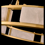 Люстра в виде кольца из натурального камня Golden Alavastor варинант исполнения - 4 | Loft Concept в Казани