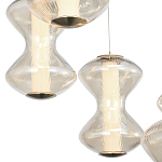 Люстра светодиодная с стеклянными волнообразными плафонами Amphora of Light варинант исполнения - 5 | Loft Concept в Казани