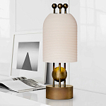 Настольная лампа в виде фонаря с белым фактурным абажуром Echoes of Light варинант исполнения - 2 | Loft Concept в Казани