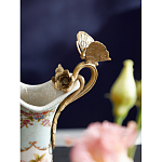 Кувшин с цветочным рисунком и бронзовой ручкой Blue Garden варинант исполнения - 3 | Loft Concept в Казани